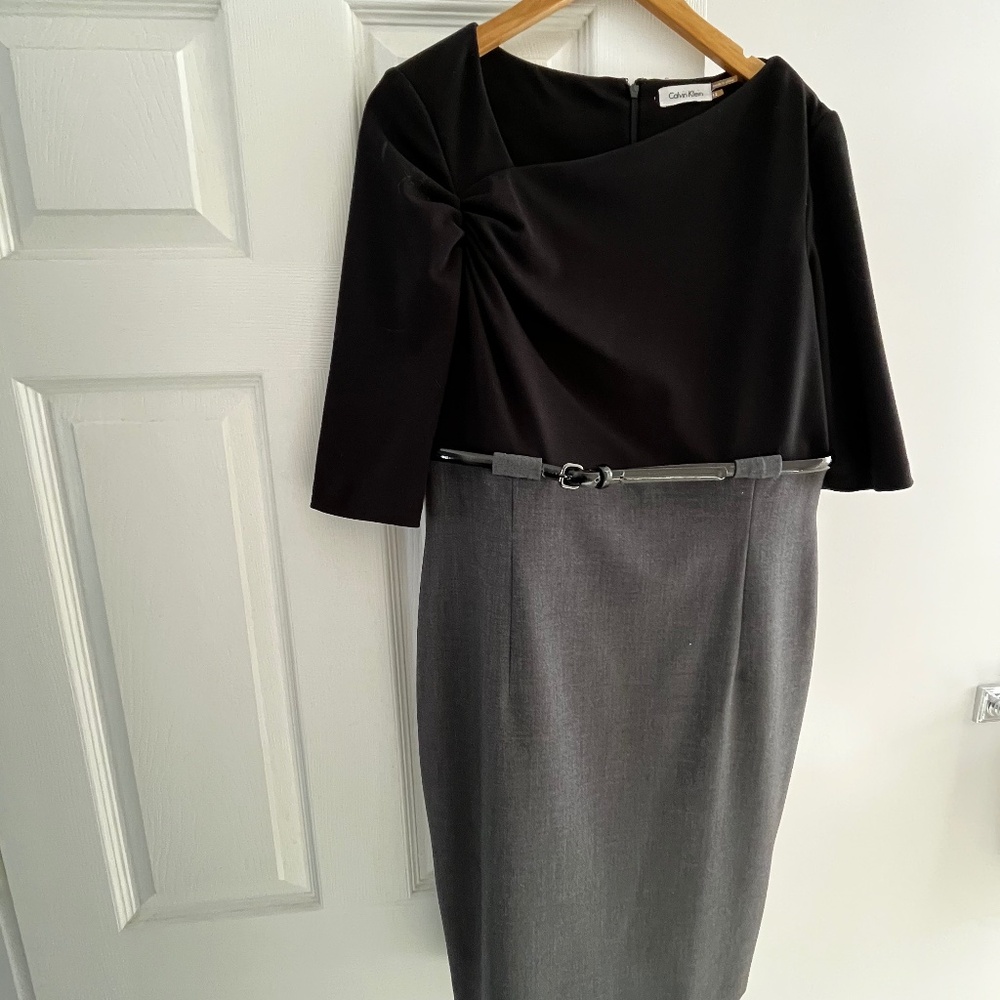 Calvin Klein W size 12 black & gray dress